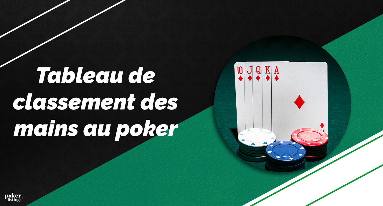 Classement des mains au poker